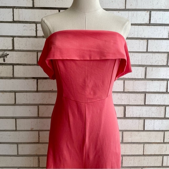 NWOT Peach Cowl Neck Jumpsuit Emory Park Sleeveless Off Shoulder Romper Dress - Picture 5 of 12